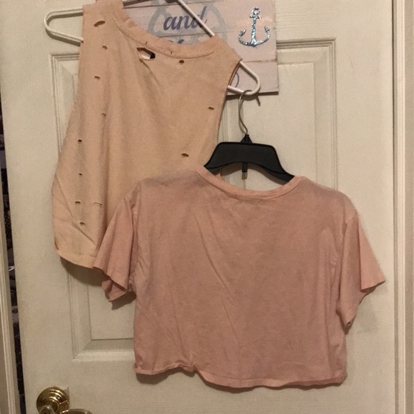 2 Forever 21 Cropped Shirts NEW YORK & Joshua Tree - Picture 6 of 7